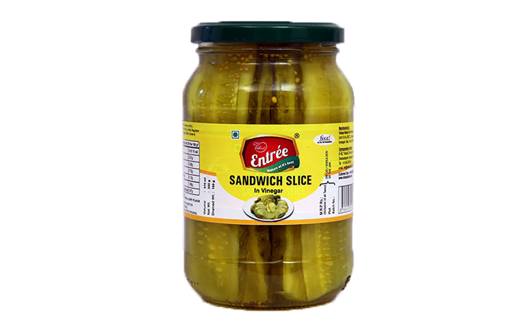 Vishaal Entree Sandwich Slice in Vinegar    Glass Jar  370 millilitre